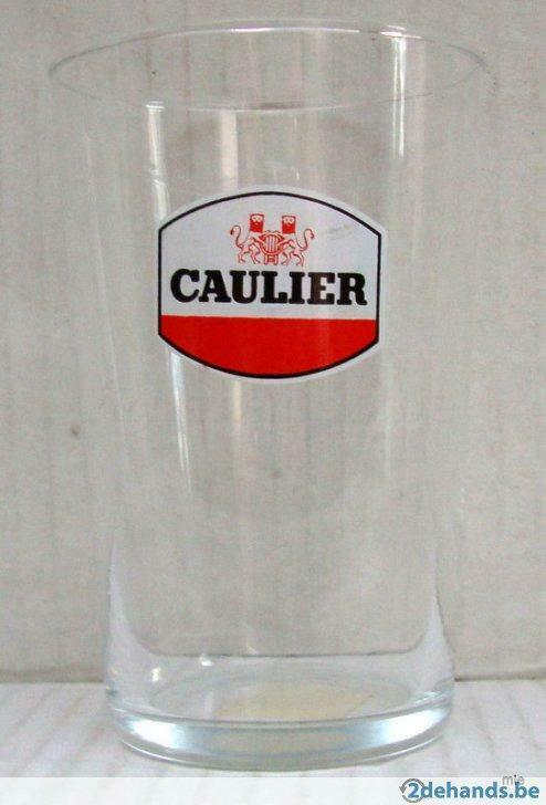 Bier brouwerij glas Caulier proefglas Brussel Laken, Ophalen of Verzenden, Gebruikt