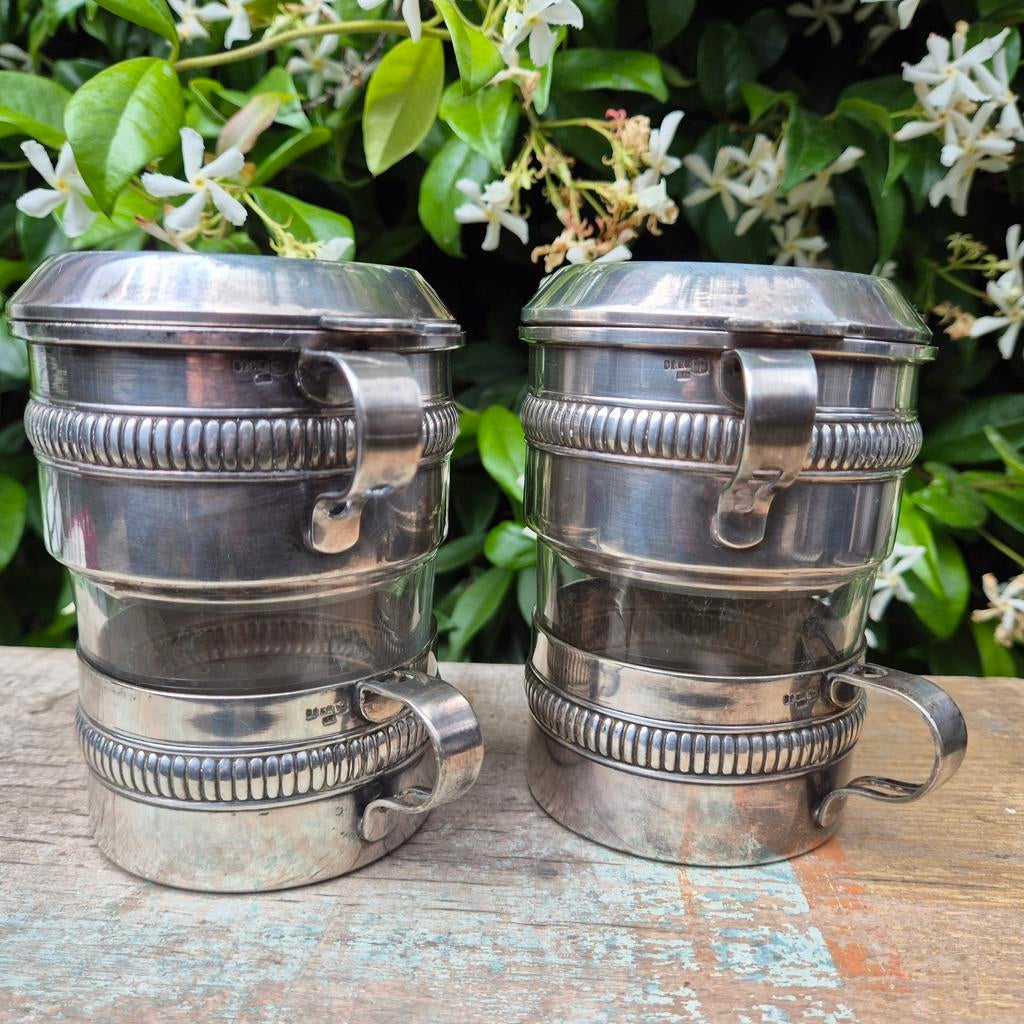 Bées verzilverde 6g koffiefilter tassen, 2, Ophalen of Verzenden