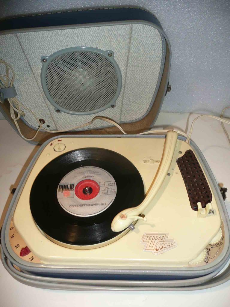 tourne disque portatif TEPPAZ  OSCAR - couleur gris bleu -, Ophalen of Verzenden, Refurbished, Platenspeler