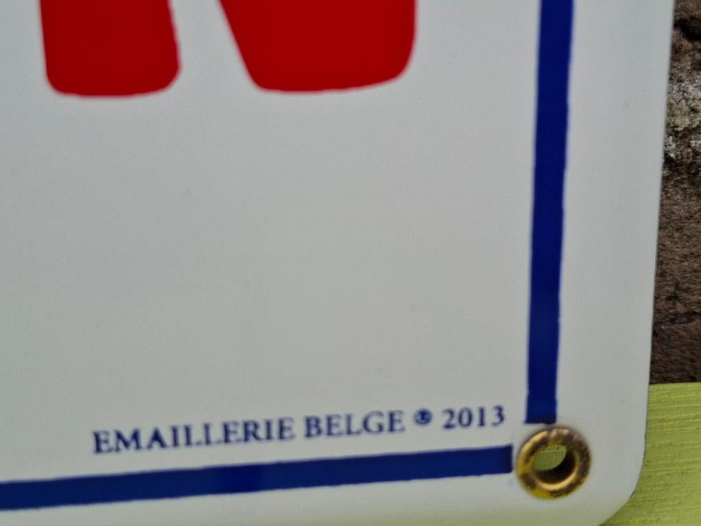 Emaillebord Rochefort Trappisten (Emaillerie Belge), Ophalen of Verzenden, Zo goed als nieuw, Reclamebord, Plaat of Schild, Overige merken