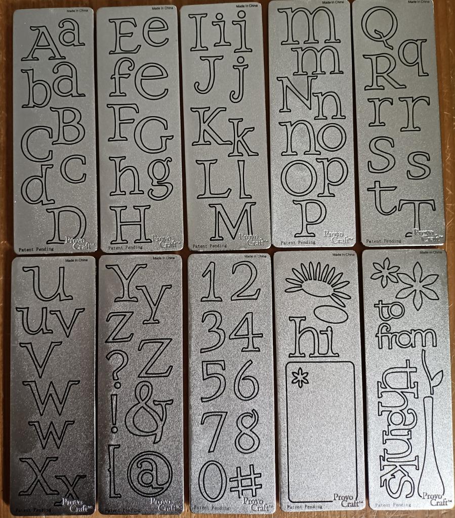 Die cuts Alfabet - mallen voor snijmachines - Provo craft, Ophalen of Verzenden, Zo goed als nieuw, Frame of Mal, Overige merken