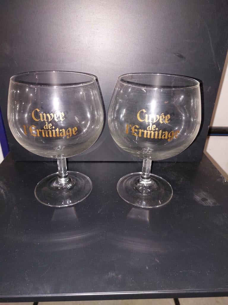 Cuvee de l ermitage, Ophalen of Verzenden, Zo goed als nieuw, Bierglas