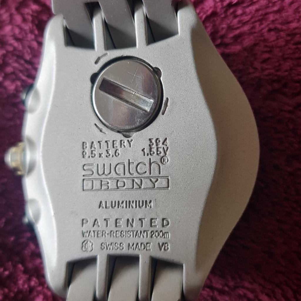 Swatch Irony Scuba 200 Chrono YBS4006 horloge uit 2001, Ophalen of Verzenden, Zo goed als nieuw