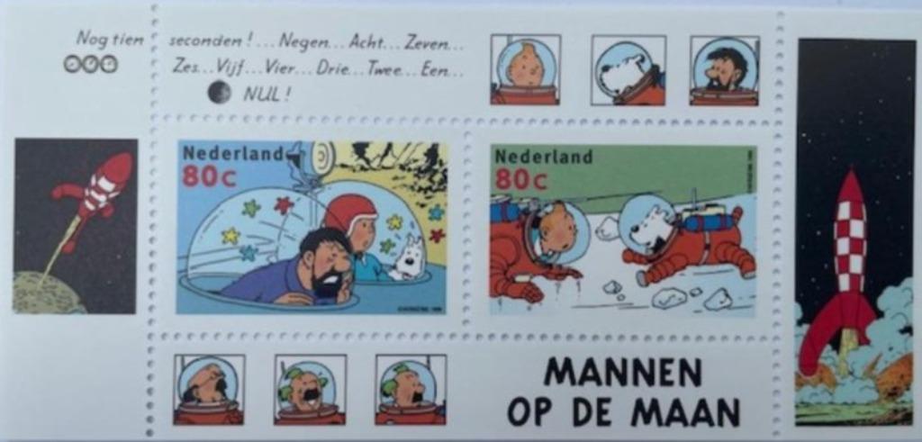 Kuifje postzegelblok Nederland, Ophalen of Verzenden, Na 1940, Postfris