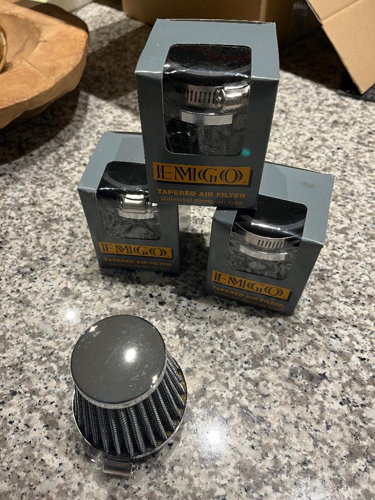 Emgo tapered air filters 54 mm nieuw in doos, Motoren, Ophalen of Verzenden, Nieuw