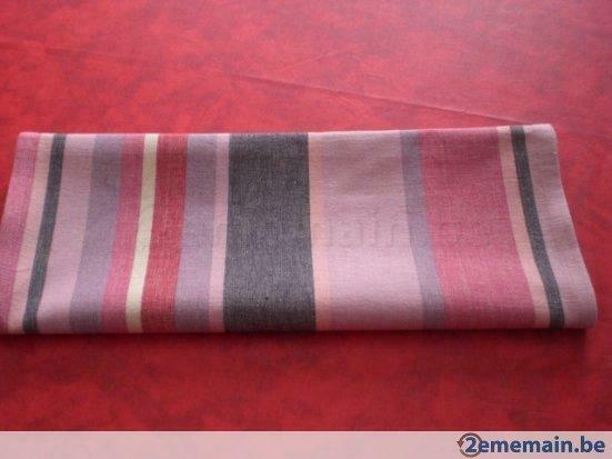 2 Chemins de tables rayures mauves., Enlèvement ou Envoi, Utilisé