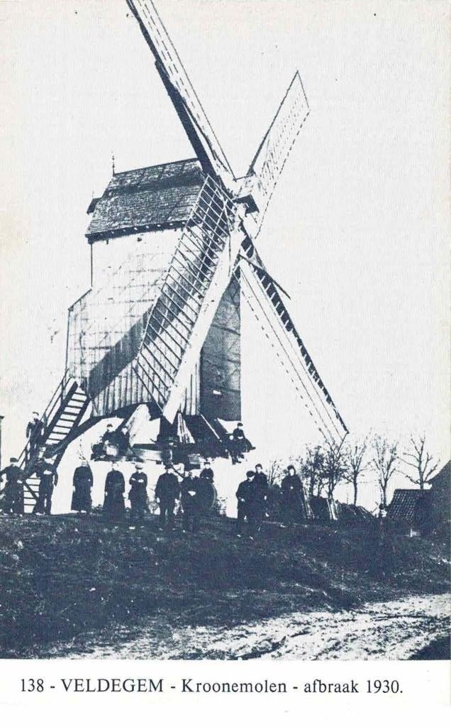 Veldegem - Kroonemolen, Enlèvement ou Envoi, 1960 à 1980, Non affranchie, Flandre Occidentale