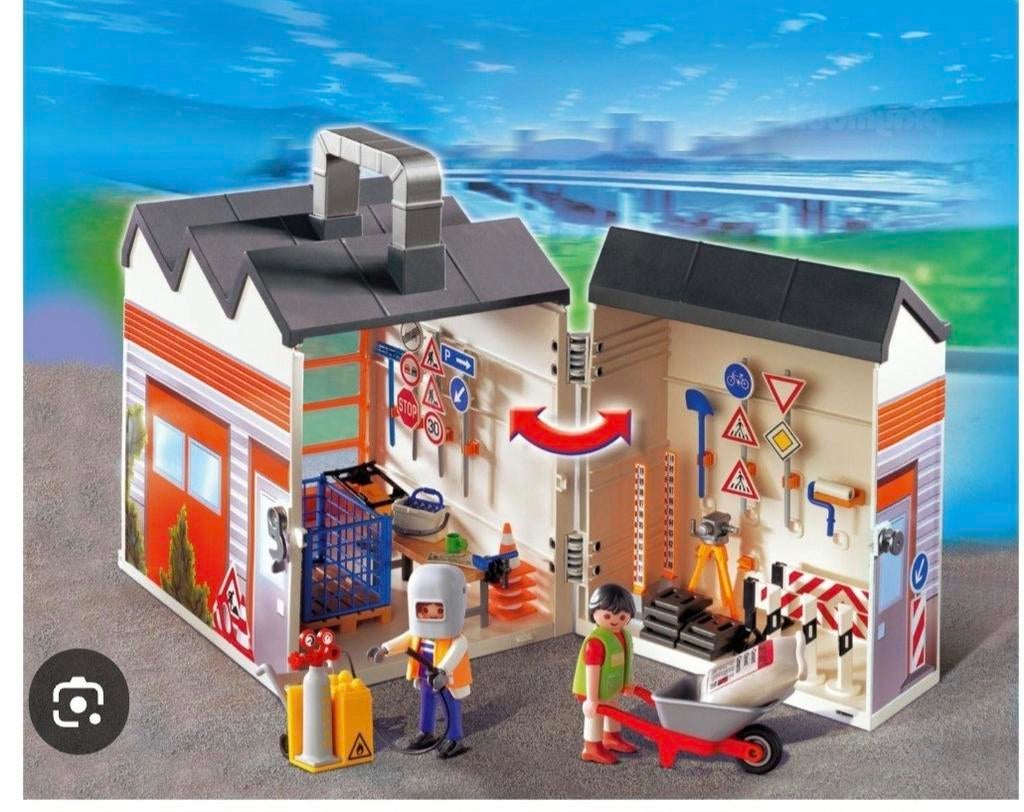 Playmobil mobiele werkplaats, Ophalen
