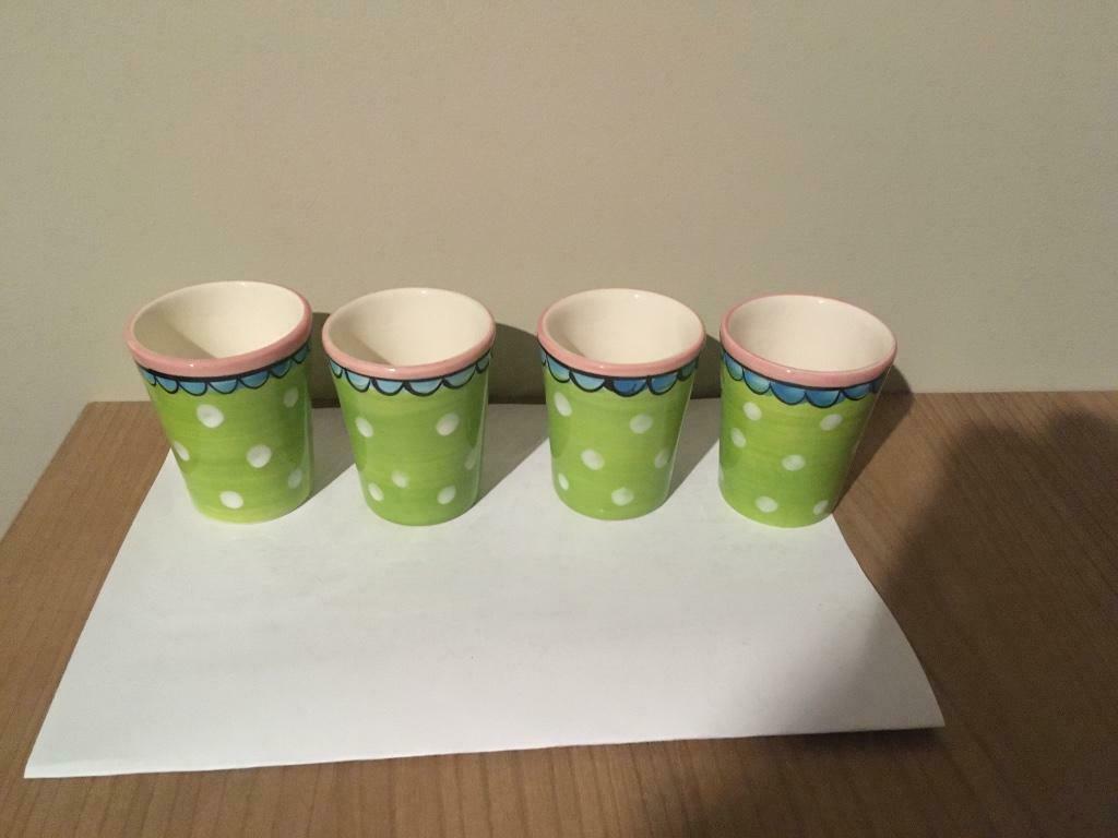 Eierdopjes blond Amsterdam set van 4, Huis en Inrichting, Keuken | Servies, Zo goed als nieuw, Overige typen, Blond Amsterdam