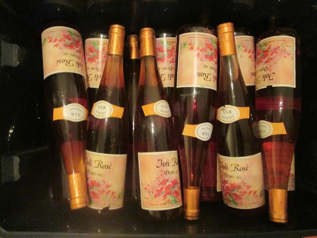 13 Flessen Franse Rosé Wijn - Joli Rosé demi-sec, Roséwijn, Frankrijk, Ophalen of Verzenden, Zo goed als nieuw