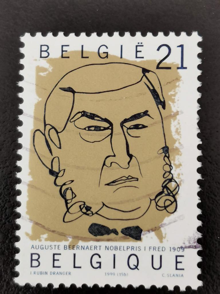 Belgique 1999 - Le lauréat du prix Nobel Auguste Beernaert, Enlèvement ou Envoi, Affranchi