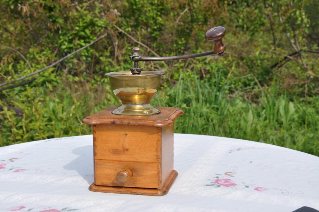 moulin a café manuel ancien bois et cuivre, Enlèvement ou Envoi