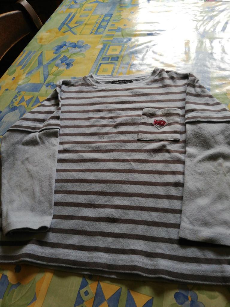 Sweat-shirt Week-end à la Mer. Bleu clair. Taille 8 ans., Enlèvement ou Envoi, Comme neuf