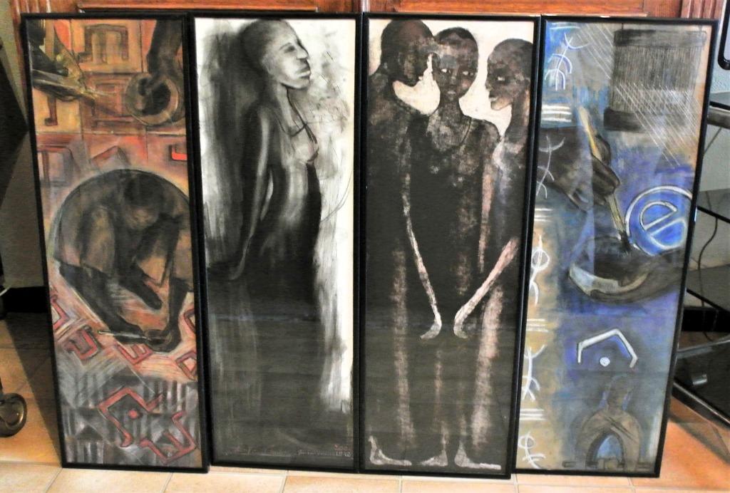 4 Werken van Lisette Caubergs (zie Google), Antiek en Kunst, Ophalen