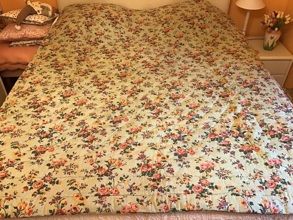 zeldzame vintage bedsprei/boutis 1 persoon, Enlèvement ou Envoi, Utilisé, Deux personnes, Autres types
