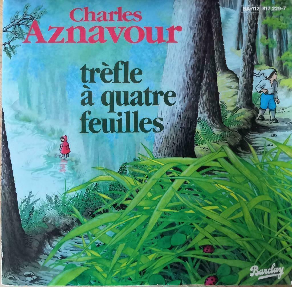 CHARLES AZNAVOUR - Trèfle à quatre feuilles (single), CD & DVD, Vinyles Singles, Enlèvement ou Envoi, Comme neuf, Pop