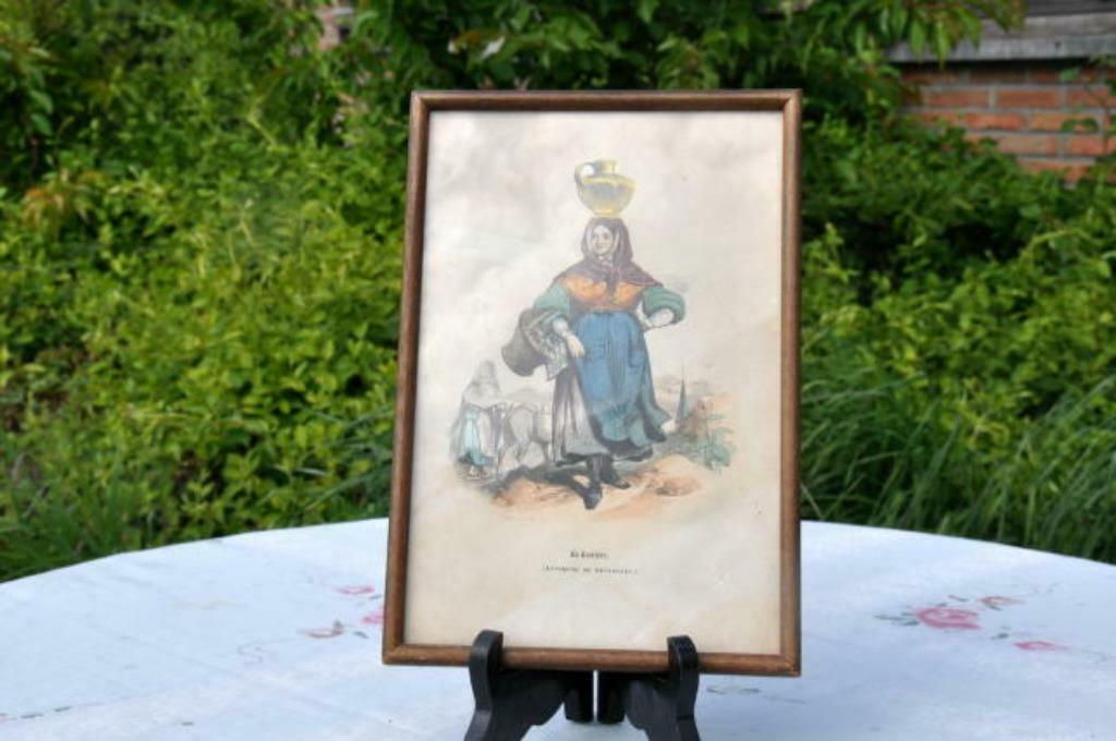 §  cadre  gravure la laitiere (5), Antiquités & Art, Enlèvement ou Envoi