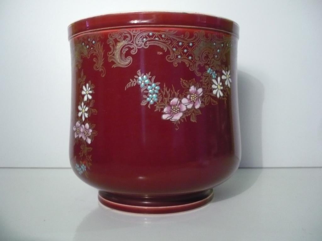 Art deco 19de eeuw cache-pot BFK Boch keramis, Ophalen of Verzenden
