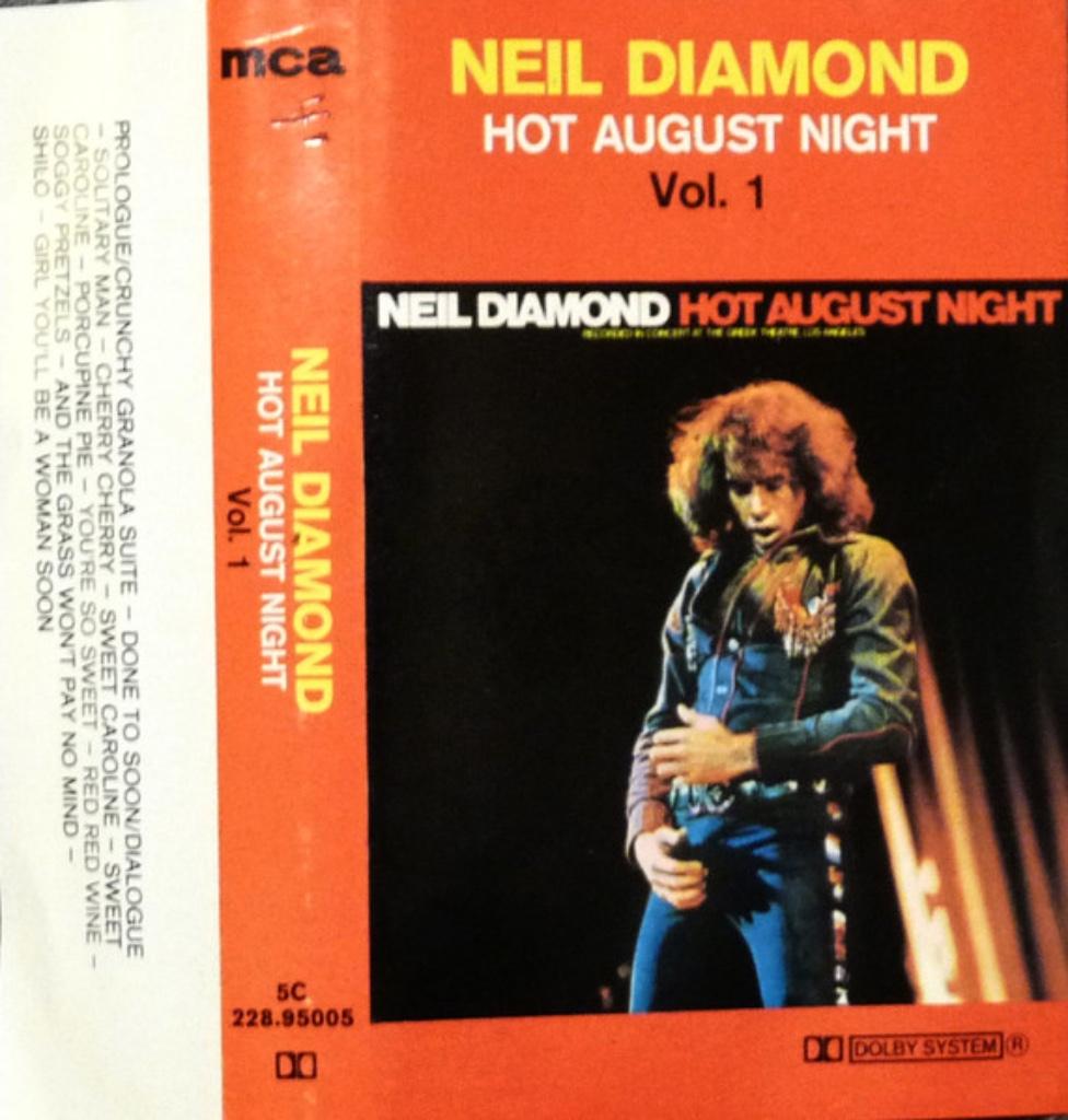 Neil Diamond - Hot August Night ( Cassettebandje ), 1 bandje, Ophalen of Verzenden, Zo goed als nieuw, Origineel