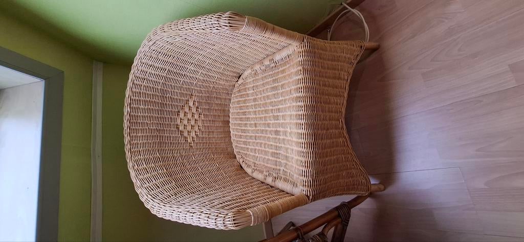 Rieten zetel, Huis en Inrichting, Stoelen, Ophalen, Zo goed als nieuw
