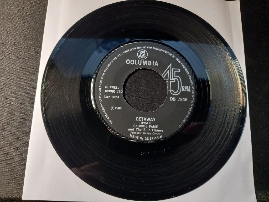 Georgie Fame And The Blue Flames ‎– Getaway / El Bandido '7, Enlèvement ou Envoi, Single, Comme neuf, Autres genres