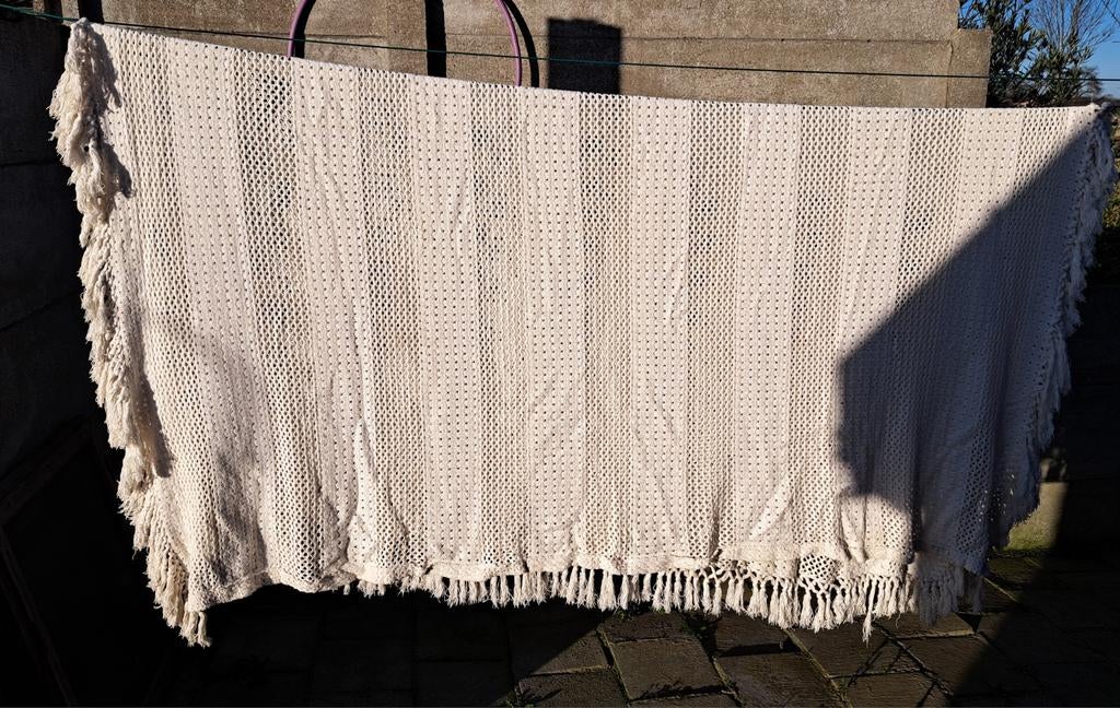 Sprei gehaakte vintage sprei decoratie, Antiek en Kunst, Verzenden