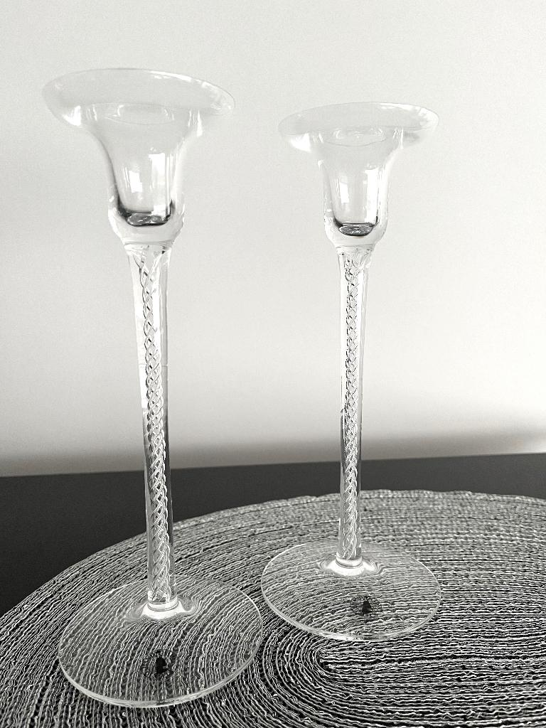 Mondgeblazen air twist kandelaars, Ikea vintage., Enlèvement, Neuf, Autres matériaux, Chandelier