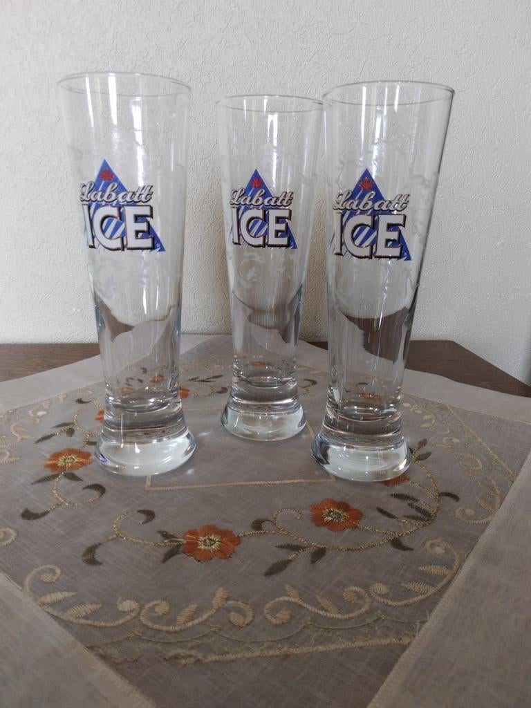 3 LABATT ICE glazen voor 2€, Collections, Enlèvement, Comme neuf