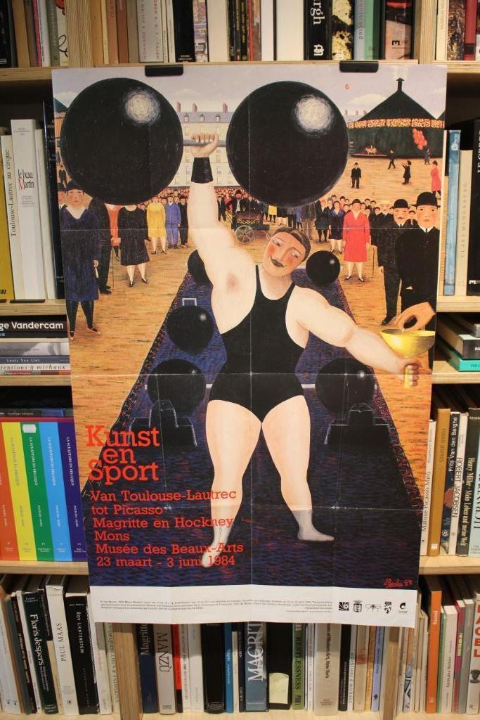 Kunst en Sport grote affiche 1984, Collections, Posters & Affiches, Enlèvement ou Envoi, Sport