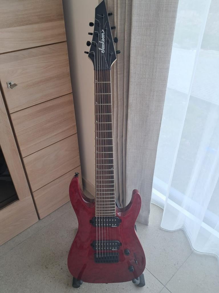 Rode Jackson JS32-8 Dinky 8-snarige elektrische gitaar, Muziek en Instrumenten, Ophalen, Zo goed als nieuw, Solid body, Overige merken