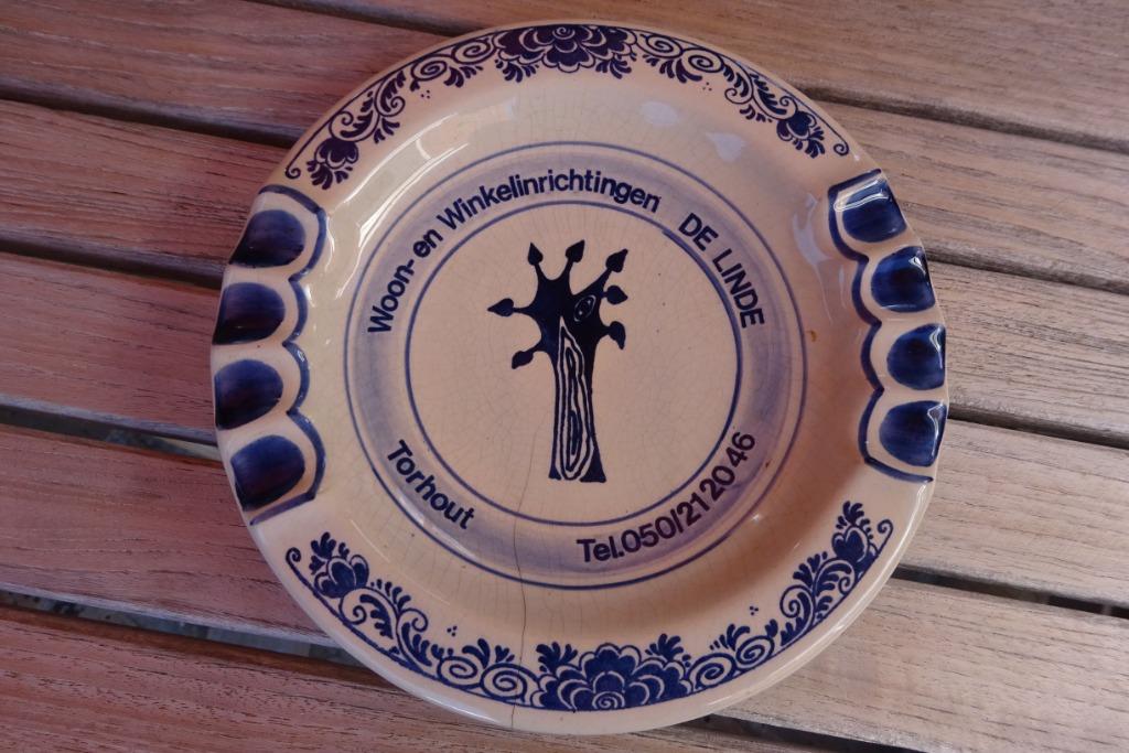 asbak cendrier Delfts Blauw Torhout De Linde, Antiquités & Art, Enlèvement ou Envoi