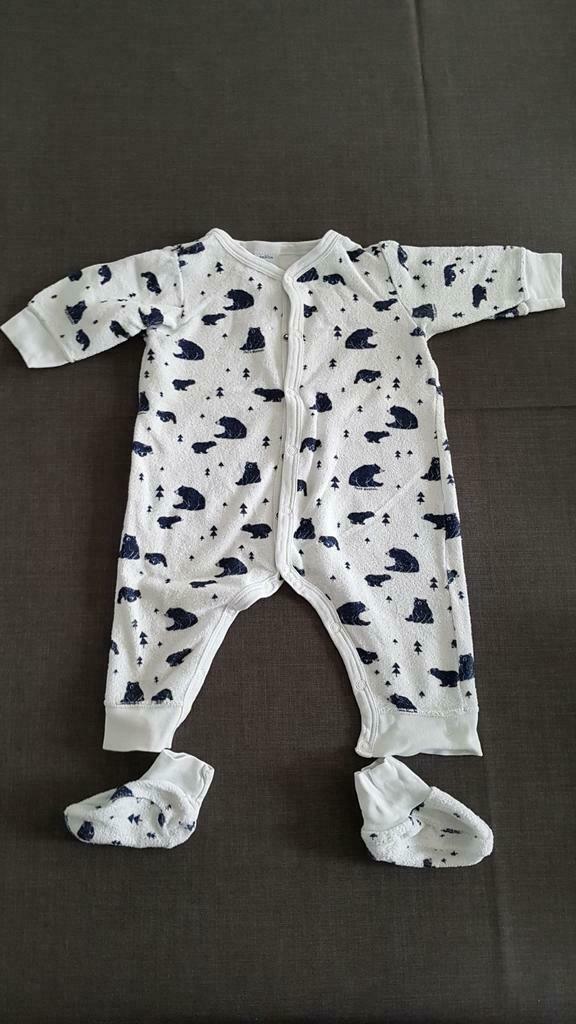 Winterpyama met sokjes (Petit Bateau), maat 68, Enfants & Bébés, Vêtements de bébé | Taille 68, Enlèvement, Comme neuf