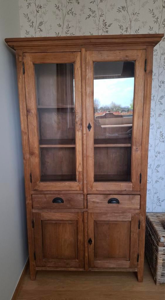 Vitrinekast in massieve teak, Enlèvement