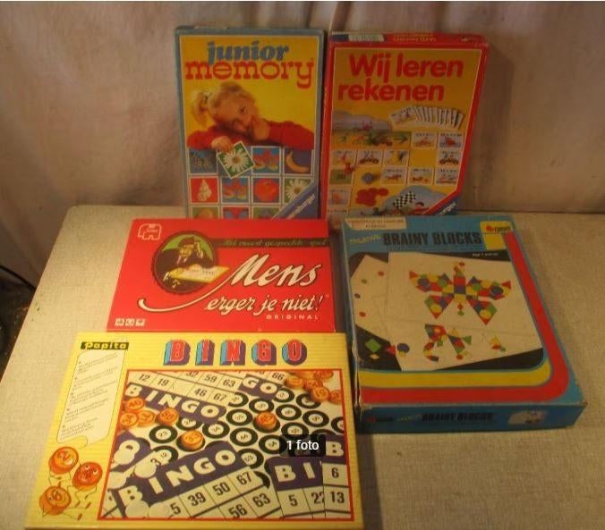 5 jeux de société amusants, dont Bingo et Man Worse.., Hobby & Loisirs créatifs, Enlèvement ou Envoi, Comme neuf