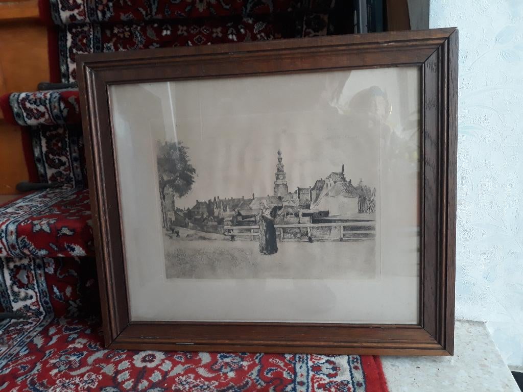 piet verhaert ( 1852 - 1908 ) ets, Ophalen of Verzenden