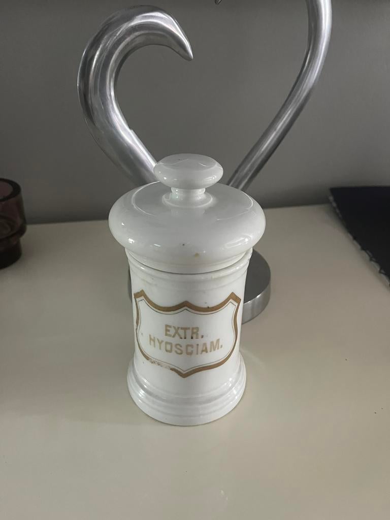 Ancien et authentique pot d'apothicaire en porcelaine, Enlèvement ou Envoi, Comme neuf
