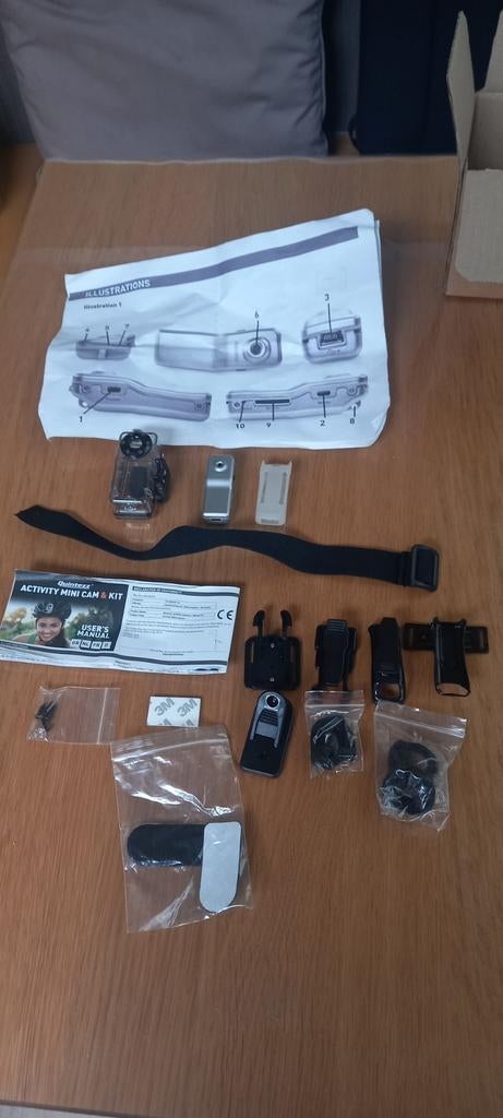 Waterdichte minicamera 55/20/16mm met montagekit, Enlèvement ou Envoi, Neuf, Compact, Autres Marques