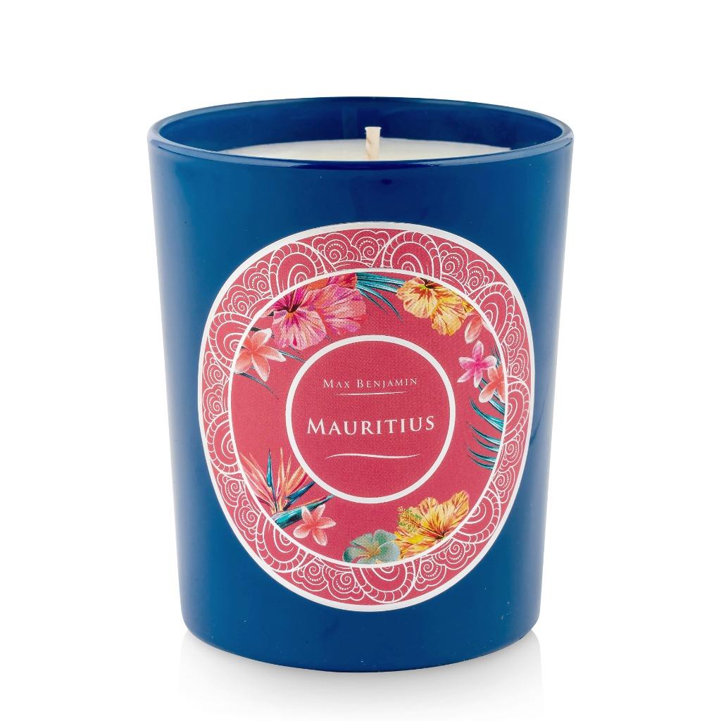 Bougie parfumée Max Benjamin Océan Îles Maurice NOUVEAU, Enlèvement ou Envoi, Bougie, Autres matériaux, Bleu