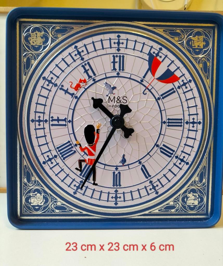 Boîte en métal à biscuits "horloge", Enlèvement, Biscuits