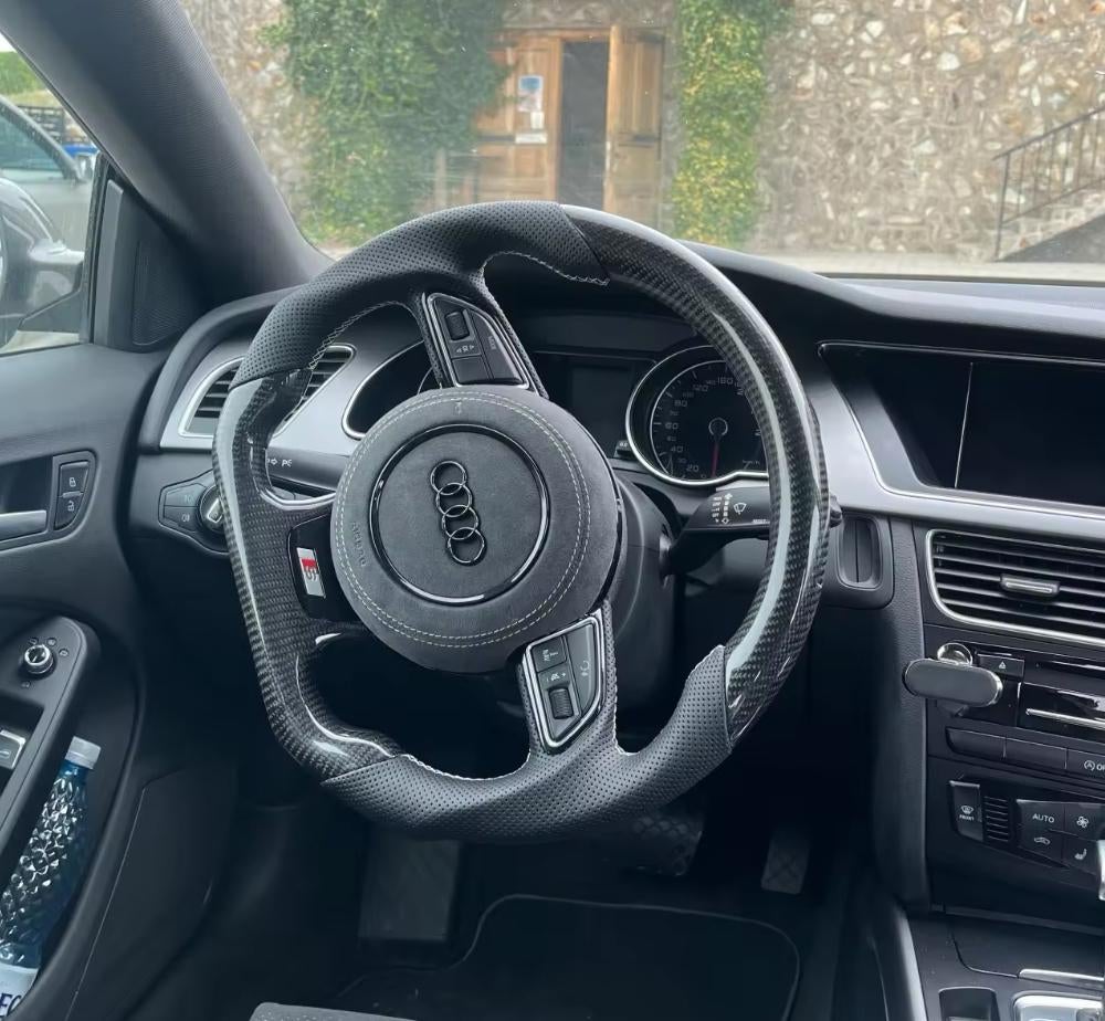 Volant Audi en carbone complet S RS upgrade blanc, Enlèvement ou Envoi, Neuf, Audi
