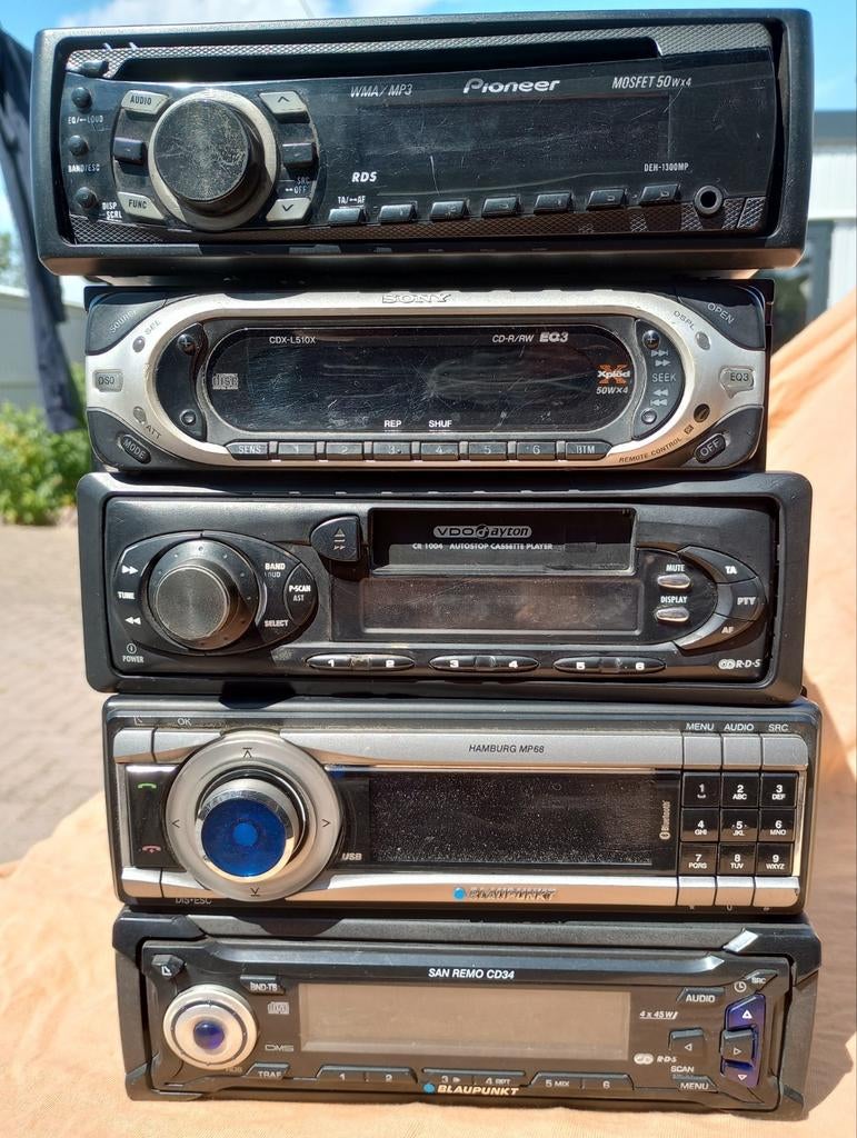 5 x autoradio CD/cassette, Enlèvement ou Envoi