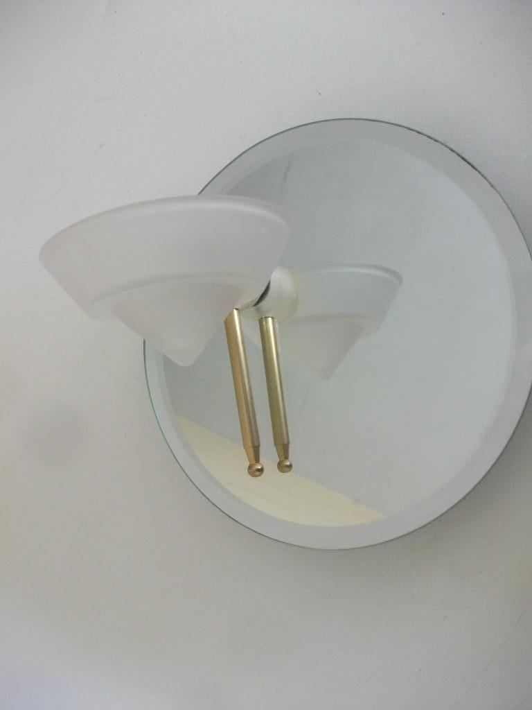 Miroir avec lampe - éclairage de salle de bain, Maison & Meubles, Accessoires pour la Maison | Miroirs, Enlèvement ou Envoi, Moins de 100 cm
