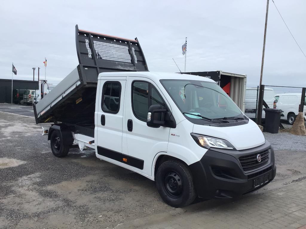 fiat ducato kipper/dubbel/cabine 7plaatsen  2021 17950e ex, Auto's, Bestelwagens en Lichte vracht, Bedrijf, Te koop, ABS, Airbags