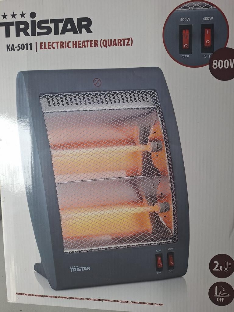 Tristar elektrische kachel Quartz! 400 of 800W Nieuw in doos, Ophalen
