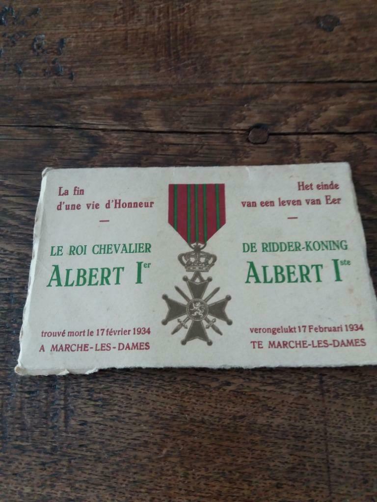Livret commémoratif mort Albert 1er de Belgique, Ophalen of Verzenden, 1920 tot 1940, Ongelopen, Politiek en Historie