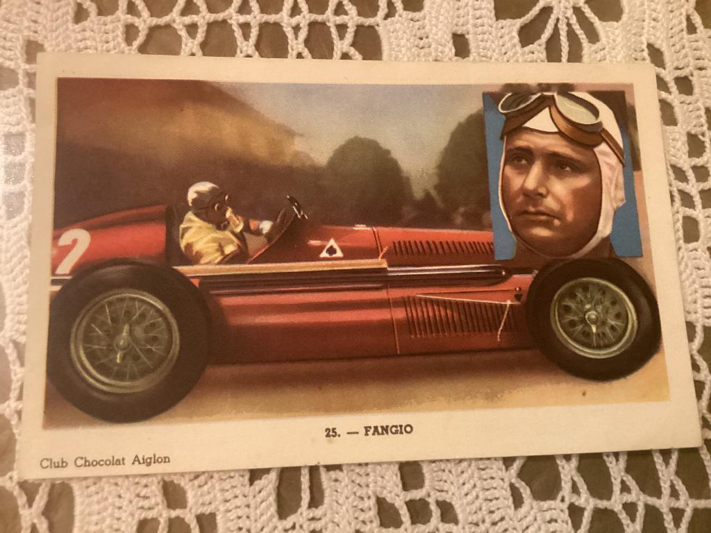 Chromos prenten AIGLON kampioenen FANGIO, Verzamelen, Ophalen of Verzenden, Gebruikt