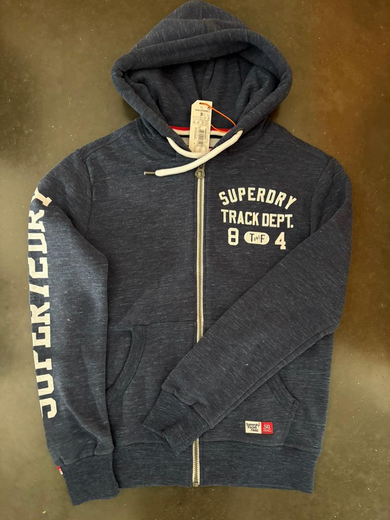 sweater - hoodie - Supderdry - maat S (NIEUW), Neuf, Enlèvement ou Envoi, SuperDry, Bleu