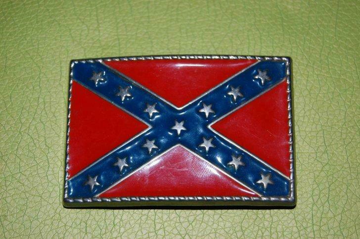 Metalen gesp voor riem (Amerikaanse vlag ?), Ophalen of Verzenden, Gebruikt