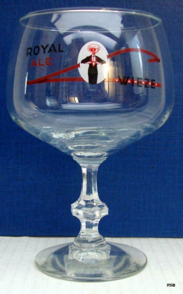 Bier brouwerij glas Van Roy Wieze  royal ale rood, Ophalen of Verzenden, Zo goed als nieuw, Bierglas