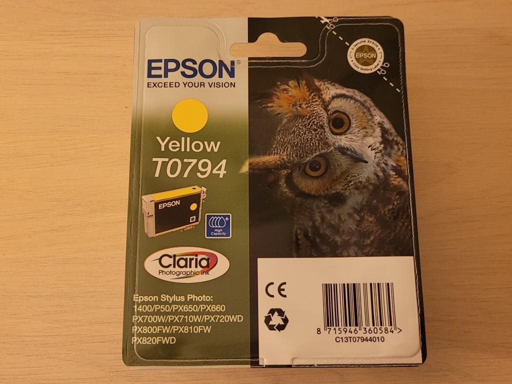 CARTOUCHE D'ENCRE JAUNE EPSON T0794, Informatique & Logiciels, Fournitures d'imprimante, Neuf, Toner, Enlèvement ou Envoi